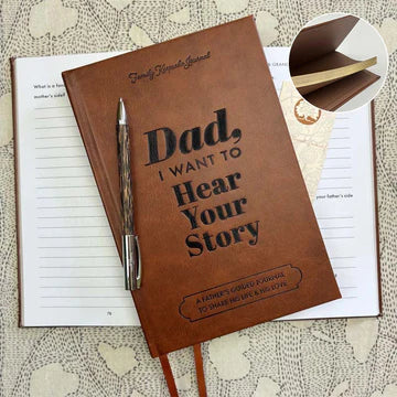 Dad, I Want to Hear Your Story - Heirloom Edition Leather Wrapped Hardcover