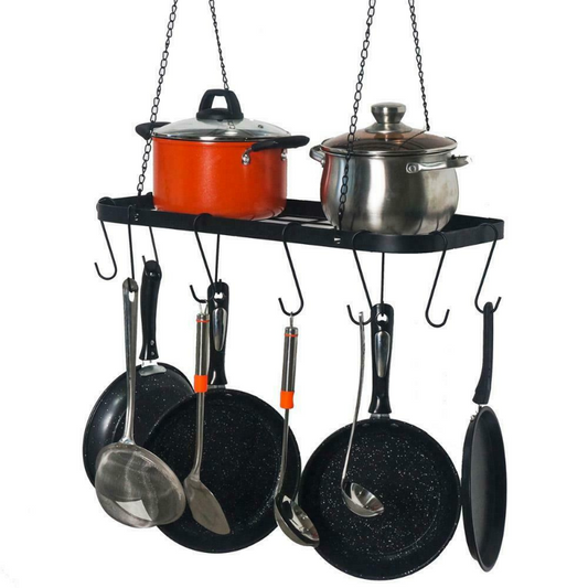 Ceiling Hanging Pots And Pans Organizer Rack 24"