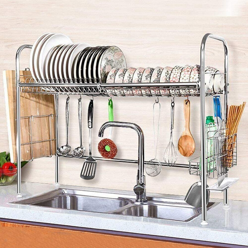 Premium Stainless Steel Over The Sink Dish Drying Rack